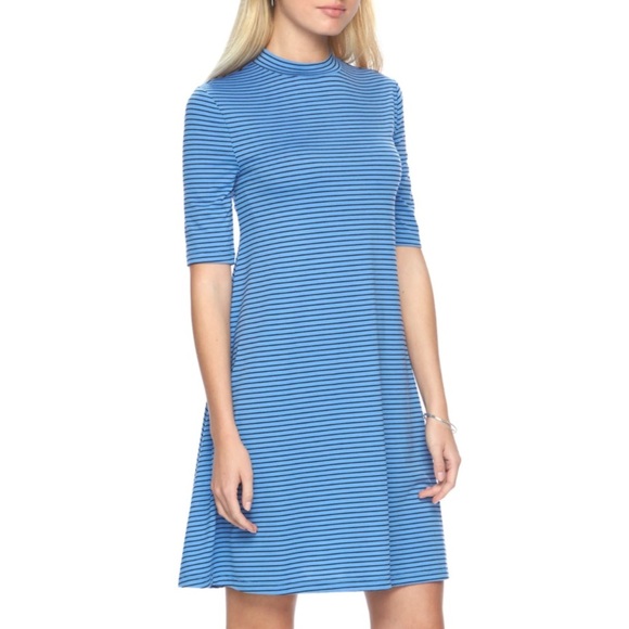 Apt. 9 Dresses & Skirts - Apt. 9 Casual Blue and Black Striped Midi Dress